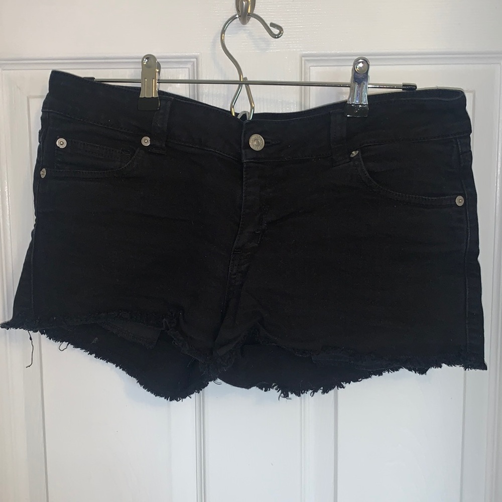 Black Jean Shorts